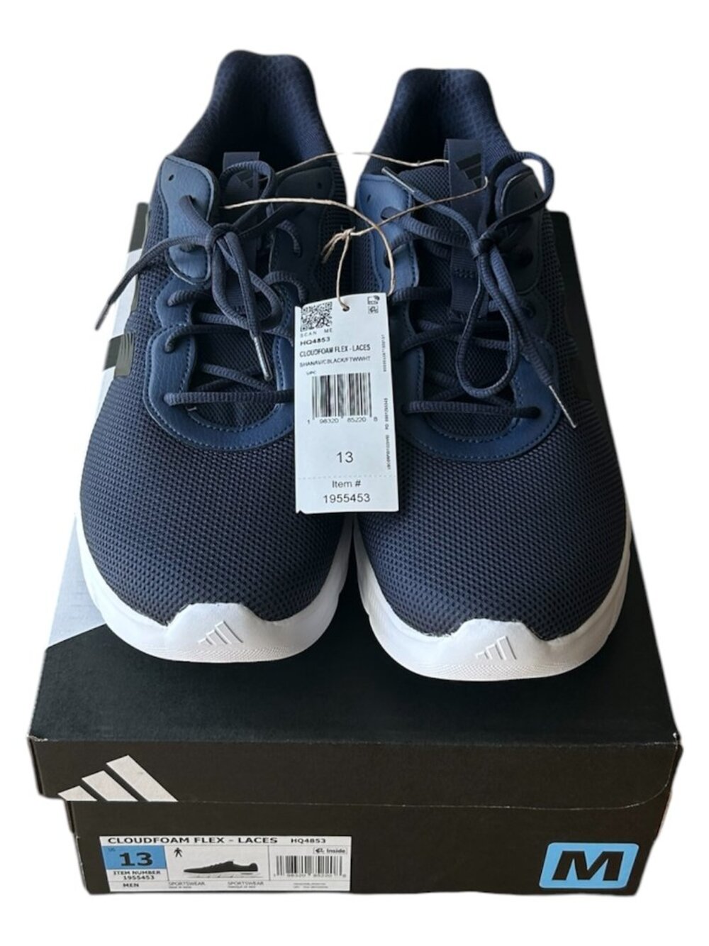 Share adidas Men's Cloudfoam Flex Sneaker, Blue, Size 13
